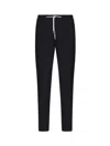 Eleventy Drawstring-waist Straight-leg Trousers In Blue