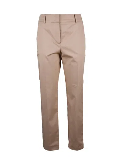 Eleventy Trousers Cotton Lyocell Elastane - Beige In Neutral