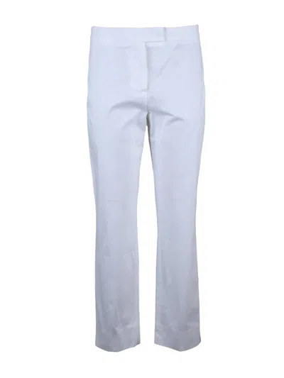 Eleventy Trousers Cotton Lyocell Elastane - White
