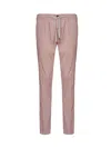Eleventy Straight Trousers With Drawstring In Grape