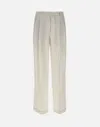 Eleventy Belt Loops Casual Pants In White