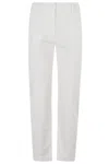 Eleventy Ribbed Tailored Trousers With Angled Pockets In White