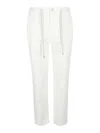Eleventy Drawstring Waist Pants In White