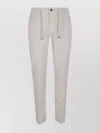 Eleventy Trousers With Back Pockets And Button Detail In Neutral