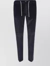 Eleventy Trousers With Drawstring Waist And Belt Loops In Black