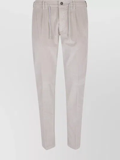 Eleventy Trousers With Drawstring Waist And Pockets In Neutral
