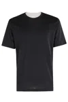 Eleventy Crew Neck Plain Design Short Sleeves In Black