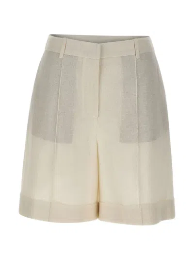 Eleventy Turn-up Shorts In Neutral