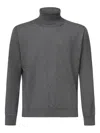 Eleventy Turtleneck Cashmere Sweater In Blue