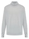 Eleventy Turtleneck Cashmere Sweater In Gray