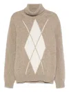 Eleventy Turtleneck Sweater In Brown