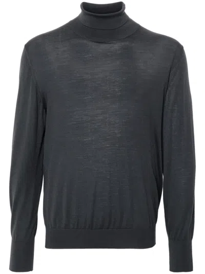 Eleventy Turtleneck Sweater In Black