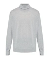 Eleventy Turtleneck Wool Jumper In Gray