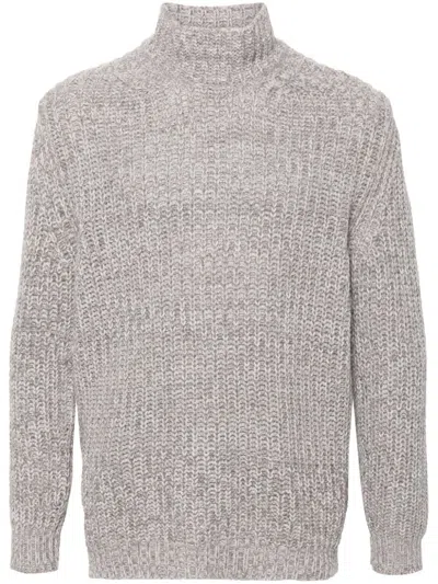 Eleventy Turtleneck Sweater In Grey
