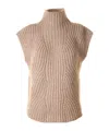 Eleventy Turtleneck Sweater Vest In Neutral