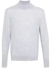 Eleventy Turtleneck Wool Jumper In Grey