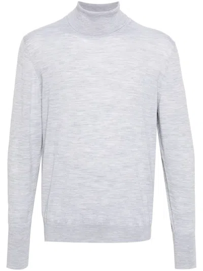 Eleventy Turtleneck Wool Jumper In Grey