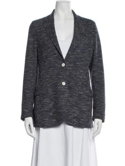 Pre-owned Eleventy Tweed Pattern Blazer In Blue