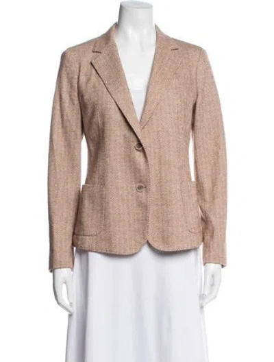 Pre-owned Eleventy Tweed Pattern Blazer In Neutrals
