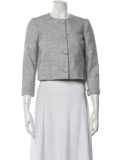 Pre-owned Eleventy Tweed Pattern Jacket In Gray
