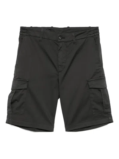 Eleventy Twill Cargo Shorts In 黑色