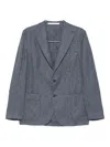 Eleventy Two-button Patch-pocket Blazer In Gray
