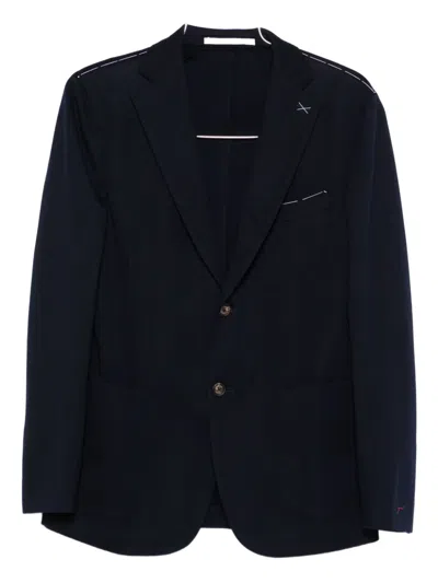 Eleventy Two-button Patch-pocket Blazer In Blue
