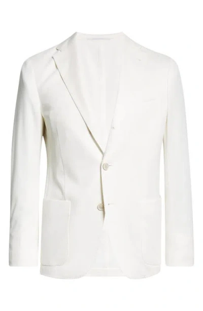 Eleventy Unstructured Linen & Cotton Sport Coat In 01n White