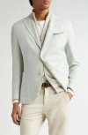 Eleventy Unstructured Linen & Wool Blend Sport Coat In 07 Military Green