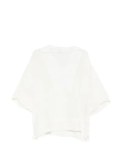 Eleventy V-neck Blouse In White