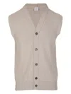 Eleventy V-neck Buttoned Gilet In Multi