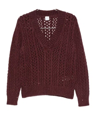 ELEVENTY V-NECK OPEN-KNIT SWEATER