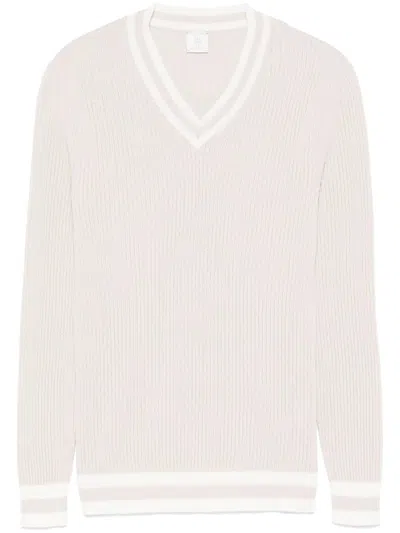 Eleventy V-neck Sweater In Beige