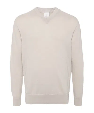 Eleventy Cashmere V-neck Sweater In White