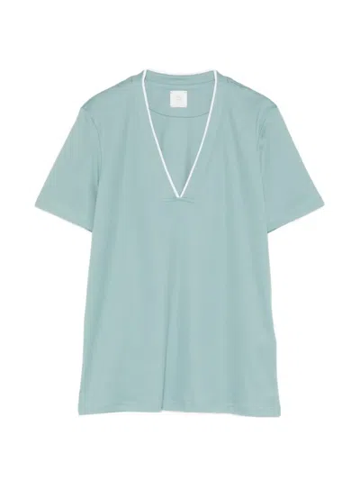 Eleventy V-neck T-shirt In Blue