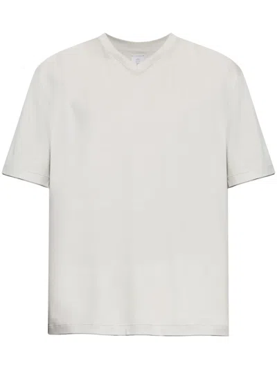 Eleventy V-neck T-shirt In Grey