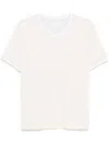 Eleventy Stripe-detailed T-shirt In Neutrals