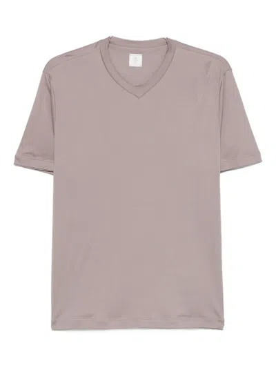 Eleventy V-neck T-shirt In Pink