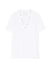 Eleventy V-neck T-shirt In White