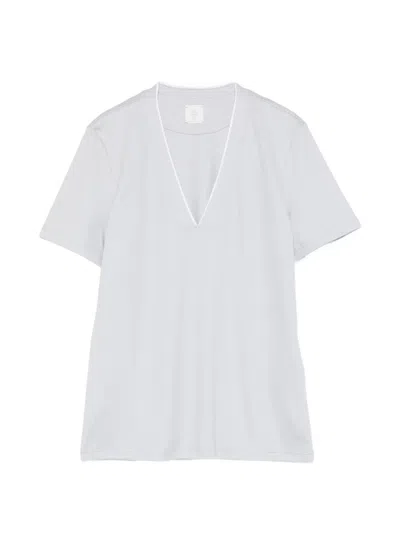Eleventy V-neck T-shirt In White