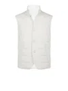 ELEVENTY REVERSIBLE QUILTED WHITE VEST