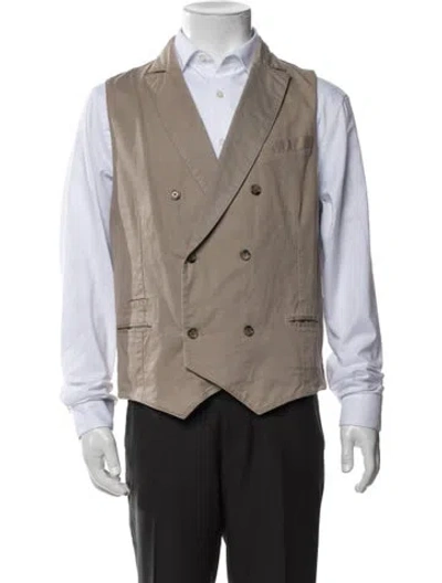 Pre-owned Eleventy Vest In Neutrals