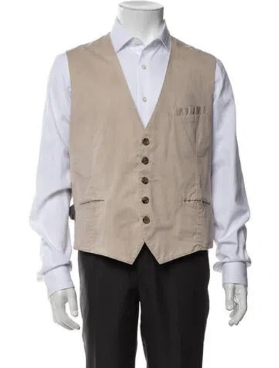 Pre-owned Eleventy Vest In Neutrals