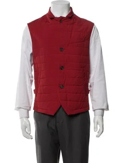 Pre-owned Eleventy Vest In Red