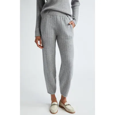 Eleventy Virgin Wool & Cashmere Rib Sweater Joggers In Grey