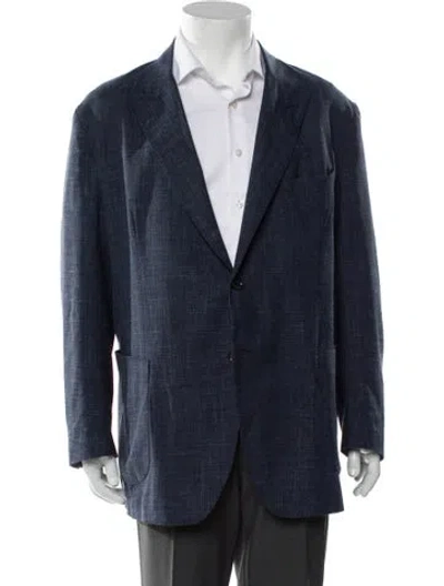 Pre-owned Eleventy Virgin Wool Blazer In Blue