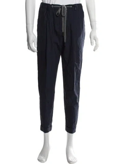 Pre-owned Eleventy Virgin Wool Pants In Blue