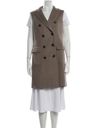 Pre-owned Eleventy Virgin Wool Vest In Neutrals