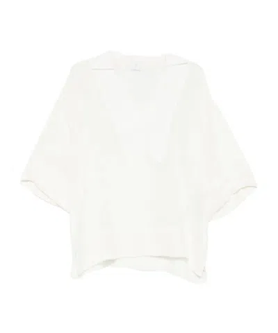 ELEVENTY ELEVENTY OVERSIZED V-NECK TOP