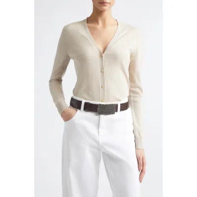 Eleventy V-neck Cardigan In Sand